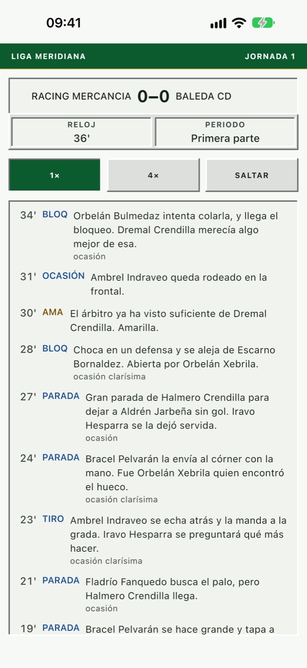Futbolium en iPhone: Noventa minutos, de uno en uno.